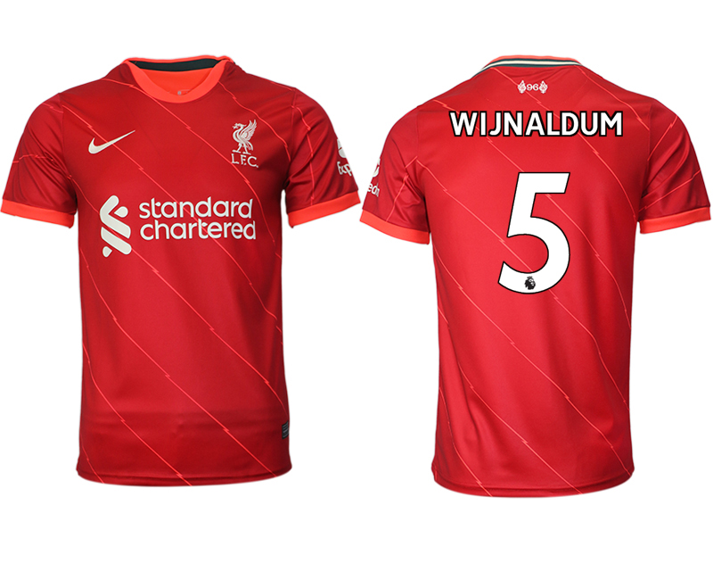 Cheap Men 2021-2022 Club Liverpool home aaa version red 5 Soccer Jersey